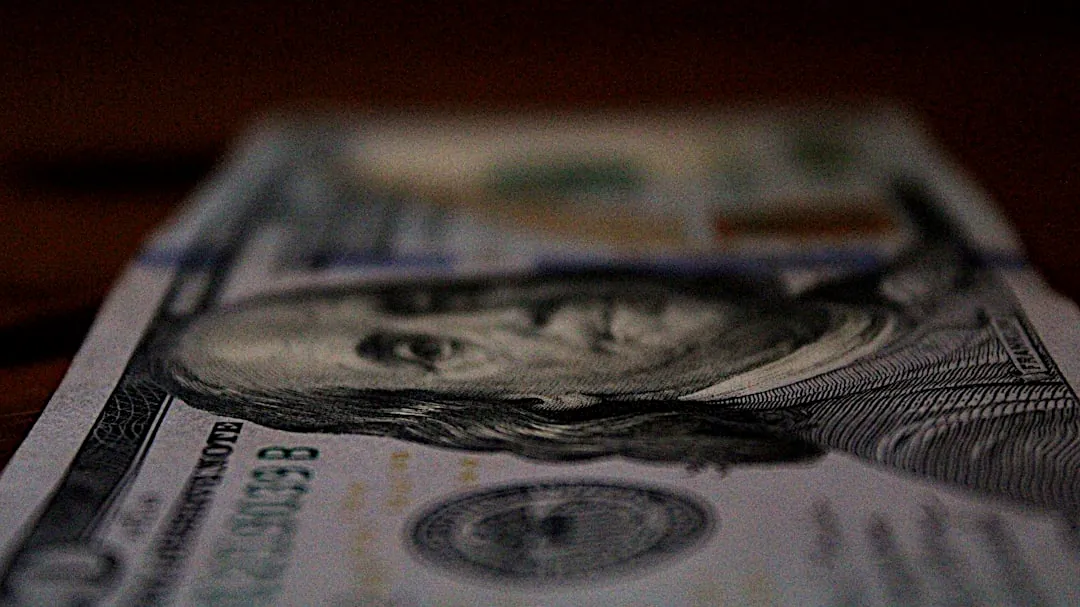 a close up of a one dollar bill