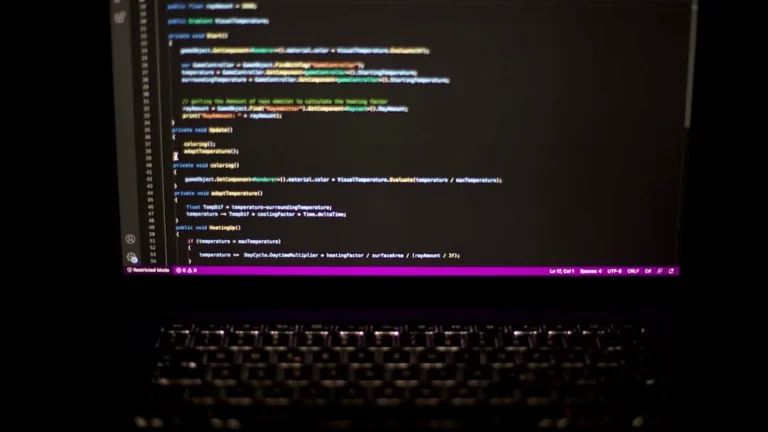 a computer screen with a dark background