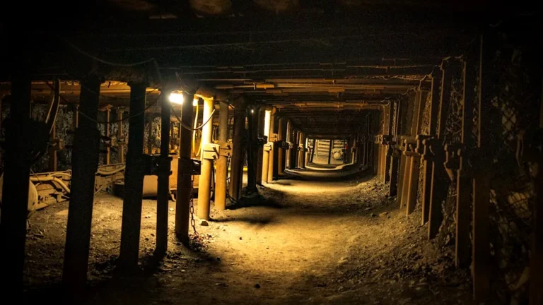 A dark tunnel with a light at the end