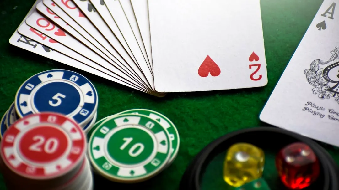 a group of poker chips