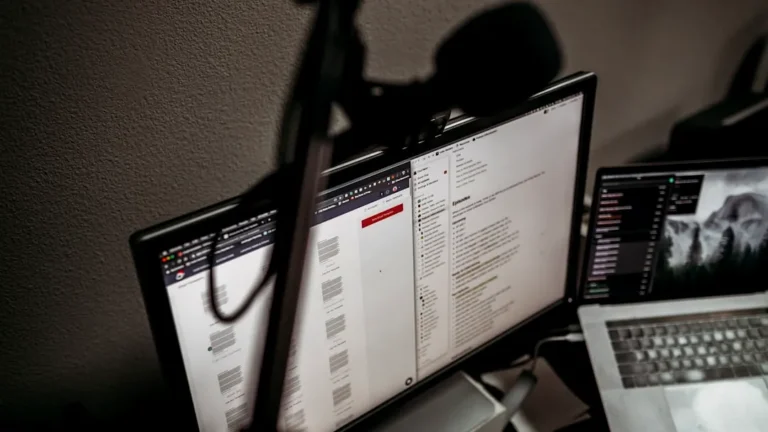 black and silver laptop computer