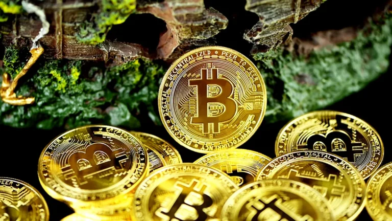 gold round coin on brown wooden surface