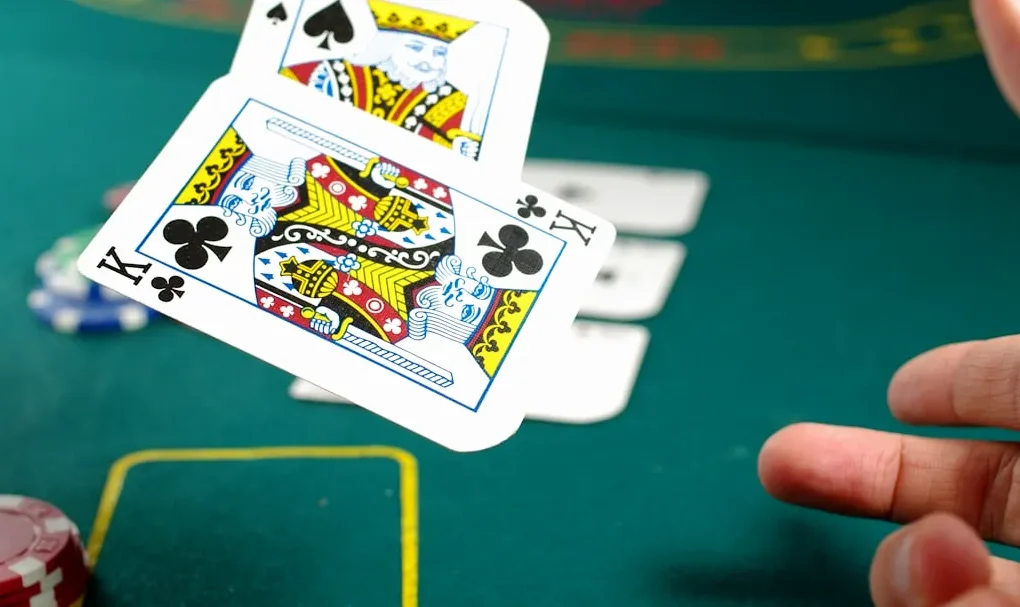 person playing poker