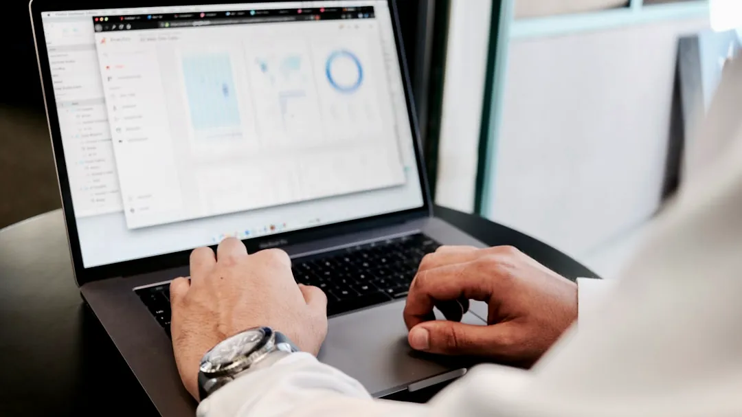 person using MacBook Pro
