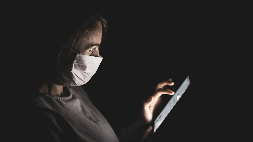 Person weras white mask to protect from Coronavirus
